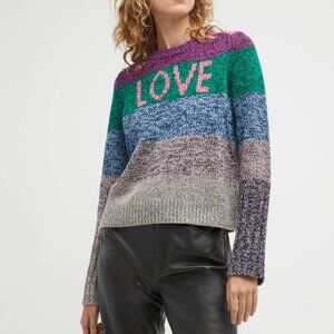 Women's Zadig & Voltaire Cyrka Wews Cashmere Wool Colourblock Sweater Size S
